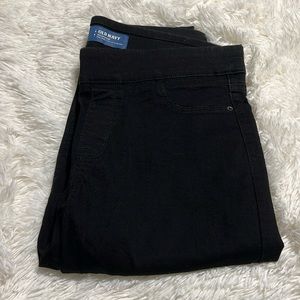 Old Navy Pull-On Black Rockstar Asymmetric Jeans in 12 Long